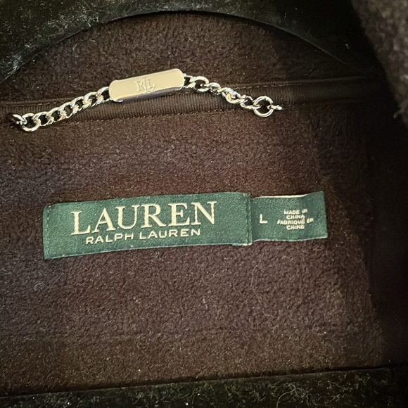 Lauren Ralph Lauren Women's Diamond Quilted Fleece Jacket Full Zip Large in EUC - Picture 5 of 8